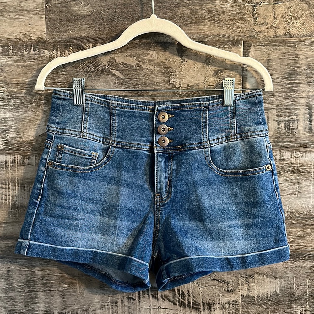 No Boundaries High Rise Jean Shorts